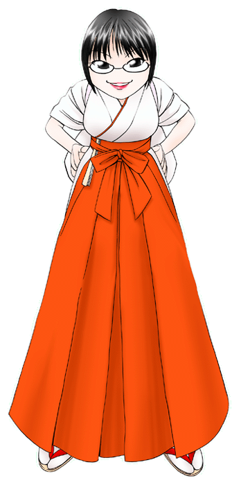 大須の巫女茶屋の制服のイラスト