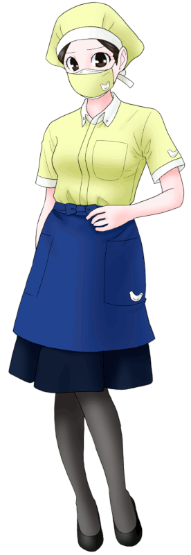 豊島屋の制服のイラスト